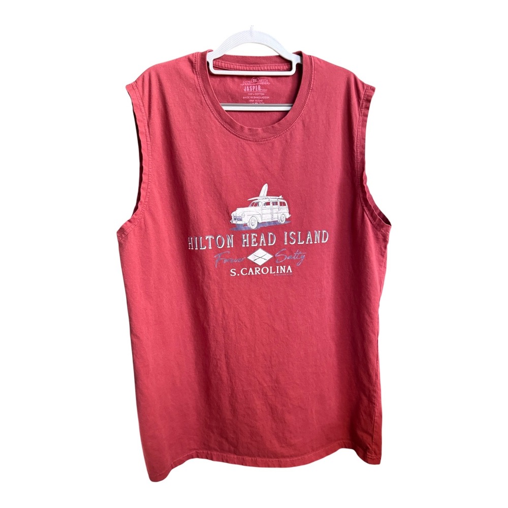 Jasper 2XL Hilton Head Island Sleeveless Graphic Tank Surf Beach South Carolina